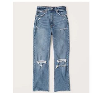 Abercrombie Ultra High Rise Ankle Straight Jeans